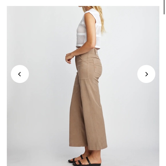 Self Contrast Aria Hi-Waist Pants stretch - Picture 1 of 12